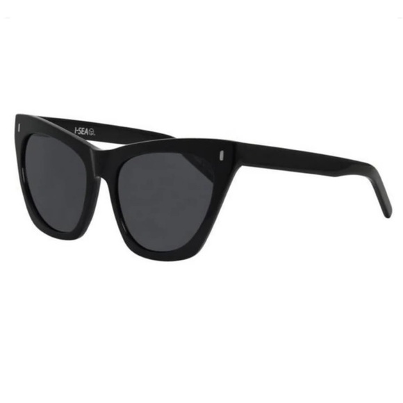 NWT Free People x I-SEA Lexi Sunglasses in Black Smoke - Picture 2 of 4